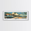 Las Vegas Nevada Panoramic Wall Art, Mid Century Modern Framed Canvas Print, Retro Pop Art Travel Poster, Home Decor, Office Art, Living Room Wall Hanging