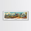 Los Angeles California Panoramic Wall Art, Mid Century Modern Framed Canvas Print, Retro Pop Art Travel Poster, Home Decor, Office Wall Art, Gift Idea