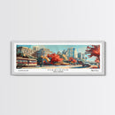 Madison Wisconsin Panoramic Painting, Mid Century Modern Framed Canvas Print, Retro Pop Art Travel Poster, Wall Art, Home Decor, Office Wall Art, Living Room Decor