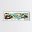 St. Petersburg Florida Panoramic Wall Art, Mid Century Modern Framed Canvas Print, Retro Pop Art Travel Poster, Living Room and Office Wall Art