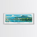 Chattanooga Tennessee Panoramic Painting, Mid Century Modern Framed Canvas Print, Retro Pop Art Travel Poster, Home Decor, City Print