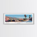 Inglewood California Panoramic Wall Art, Mid Century Modern Framed Canvas Print, Retro Pop Art Travel Poster, Home Wall Art