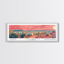Las Cruces New Mexico Panoramic Wall Art, Mid Century Modern Framed Canvas Print, Retro Pop Art Travel Poster, Home Wall Art