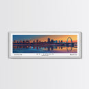 St. Louis Missouri Panoramic Painting, Mid Century Modern Framed Canvas Print, Retro Pop Art Travel Poster, Home and Office Wall Art Decor