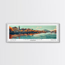 Chattanooga Tennessee Panoramic Painting, Framed Canvas Print, Mid Century Modern Wall Art, Retro Pop Art Travel Poster, Office Decor, City Art
