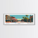 Henderson Nevada Panoramic Painting, Mid Century Modern Framed Canvas Print, City Art, Retro Pop Art Travel Poster, Living Room Decor, Home Office Art, Cityscape