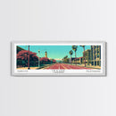 Irvine California Panoramic Wall Art, Mid Century Modern Framed Canvas Print, Retro Pop Art Travel Poster, Cityscape Decor, Living Room Art, Office Wall Art, Home Decor