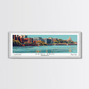 Saint Paul Minnesota Panoramic Wall Art, Mid Century Modern Framed Canvas Print, Retro Pop Art Cityscape, Travel Poster, Living Room Decor
