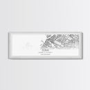 Panoramic Dubai City Map, United Arab Emirates Art, Map Print, Minimalist Wall Art, Canvas Art, Housewarming Gift, Street Map, Closing Gift
