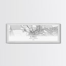 Panoramic El Paso City Map, Texas Art, Map Print, Minimalist Wall Art, Canvas Art, Housewarming Gift, Street Map Art, Closing Gift