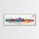 Bratislava Slovakia Wall Art, Panoramic Travel Poster, Panoramic Framed Canvas Print, City Wall Art, Wall Hanging Home Decor, Travel Art