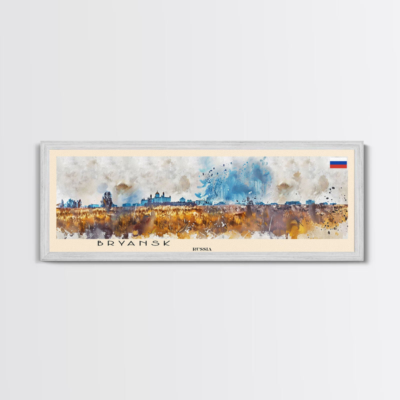 Bryansk Russia Travel Print Wall Art, Panoramic City Art, Travel Art, Wall Decor, Vacation Gift, Framed Canvas Print Or Metal Art