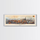 Charleroi Belgium Travel Print Wall Art, Panoramic City Art, Travel Art, Wall Decor, Vacation Gift, Framed Canvas Print Or Metal Art