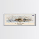 Plymouth United Kingdom Panoramic Travel Poster, Framed Canvas Print or Metal Wall Art, Travel Art, Home Decor, Panoramic Painting, Midcentury Art