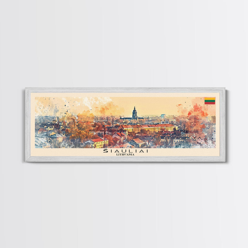 Å Iauliai Lithuania Travel Print Wall Art, Panoramic City Art, Travel Art, Wall Decor, Vacation Gift, Framed Canvas Print Or Metal Art