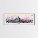 Kazan Russia Panoramic Travel Poster, Framed Canvas Print or Metal Wall Art, Travel Art, Home Decor, Panoramic Painting, Midcentury Art