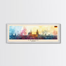 Leipzig Germany Travel Art, City Art, Framed Canvas Print or Metal Wall Art, Europe Travel Poster, Panoramic Wall Art, Extra Wide Wall Art