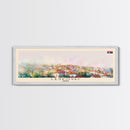 Leskovac Serbia Panoramic Travel Poster, Framed Canvas Print or Metal Wall Art, Travel Art, Home Decor, Panoramic Painting, Midcentury Art