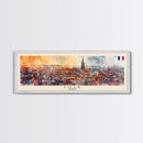 Lille France Wall Art, Panoramic Travel Poster, Panoramic Framed Canvas Print, City Wall Art, Wall Hanging Home Decor, Travel Art