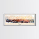 Lublin Poland Travel Print Wall Art, Panoramic City Art, Travel Art, Wall Decor, Vacation Gift, Framed Canvas Print Or Metal Art
