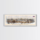 Rostov on Don Russia Panoramic Travel Poster, Framed Canvas Print or Metal Wall Art, Travel Art, Home Decor, Panoramic Painting, Midcentury Art