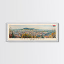 Szkesfehervar Hungary Panoramic Travel Poster, Framed Canvas Print or Metal Wall Art, Travel Art, Home Decor, Panoramic Painting, Midcentury Art