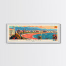 Badalona Spain Travel Print Wall Art, Panoramic City Art, Travel Art, Wall Decor, Vacation Gift, Framed Canvas Print Or Metal Art