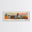 Bucharest Romania Wall Art, Panoramic Travel Poster, Panoramic Framed Canvas Print, City Wall Art, Wall Hanging Home Decor, Travel Art