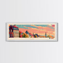 Horsens Denmark Travel Print Wall Art, Panoramic City Art, Travel Art, Wall Decor, Vacation Gift, Framed Canvas Print Or Metal Art