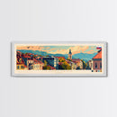 Ljubljana Slovenia Wall Art, Panoramic Travel Poster, Panoramic Framed Canvas Print, City Wall Art, Wall Hanging Home Decor, Travel Art