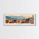 Lleida Spain Travel Print Wall Art, Panoramic City Art, Travel Art, Wall Decor, Vacation Gift, Framed Canvas Print Or Metal Art