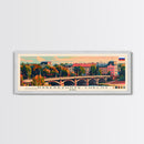 Naberezhnye Russia Travel Art, City Art, Framed Canvas Print or Metal Wall Art, Europe Travel Poster, Panoramic Wall Art, Extra Wide Wall Art