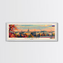 Orenburg Russia Panoramic Travel Poster, Framed Canvas Print or Metal Wall Art, Travel Art, Home Decor, Panoramic Painting, Midcentury Art