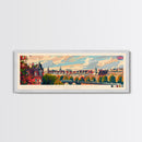 Peterborough United Kingdom Wall Art, Panoramic Travel Poster, Panoramic Framed Canvas Print, City Wall Art, Wall Hanging Home Decor, Travel Art