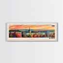 Podolsk Russia Panoramic Travel Poster, Framed Canvas Print or Metal Wall Art, Travel Art, Home Decor, Panoramic Painting, Midcentury Art