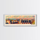 Rennes France Panoramic Travel Poster, Framed Canvas Print or Metal Wall Art, Travel Art, Home Decor, Panoramic Painting, Midcentury Art