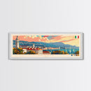 Trieste Italy Panoramic Travel Poster, Framed Canvas Print or Metal Wall Art, Travel Art, Home Decor, Panoramic Painting, Midcentury Art