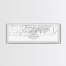 Panoramic Fort Wayne City Map, Indiana Art, Map Print, Minimalist Wall Art, Canvas Art, Housewarming Gift, Street Map Art, Closing Gift