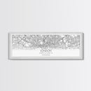 Panoramic London City Map, United Kingdom Art, Map Print, Minimalist Wall Art, Canvas Art, Housewarming Gift, Street Map Art, Closing Gift