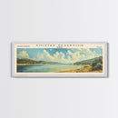 Amistad Reservoir Texas Panoramic Framed Canvas Print, Lake House Decor, Modern Art, Travel Poster, Scenic View, Water Reflection