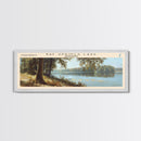 Bay Springs Lake Mississippi Framed Canvas Print, Panoramic Lake House Art, Scenic Painting, Travel Poster, Modern Decor, Nature Scene