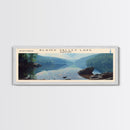 Blairs Valley Lake Maryland Framed Canvas Print, Panoramic Lake House Decor, Scenic View, Travel Poster, Rustic Art, Lake Painting