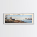 Conchas Lake New Mexico Framed Canvas Print, Lake House Art, Panoramic Wide Art, Travel Poster, Rustic Lake Painting, Home Decor