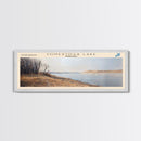 Conestoga Lake Nebraska Framed Canvas Print, Panoramic Lake House Decor, Wide Wall Art, Travel Poster, Modern Lake Painting, Nature Art