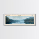 Cormorant Lake Framed Canvas Print, Lake House Decor, Panoramic Wide Art, Travel Poster, Rustic Lake Painting, Home Decor