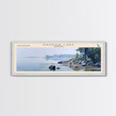 Dauphin Lake Framed Canvas Print, Lake House Decor, Panoramic Wall Art, Travel Poster, Modern Lake Painting, Nature Art