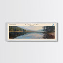 Echo Lake Montana Framed Canvas Print, Panoramic Lake House Decor, Wall Art, Travel Poster, Modern Lake Painting, Nature Art