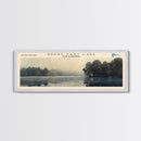 Great East Lake New Hampshire Framed Canvas Print, Panoramic Lake House Decor, Wall Art, Travel Poster, Majestic Lake Painting, Nature Art