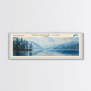 Kaghasuk Lake Framed Canvas Print, Panoramic Lake House Decor, Wall Art, Travel Poster, Stunning Lake Painting, Nature Art