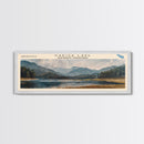 Kakisa Lake Framed Canvas Print, Lake House Art, Panoramic Wall Art, Travel Poster, Scenic Lake Painting, Home Decor